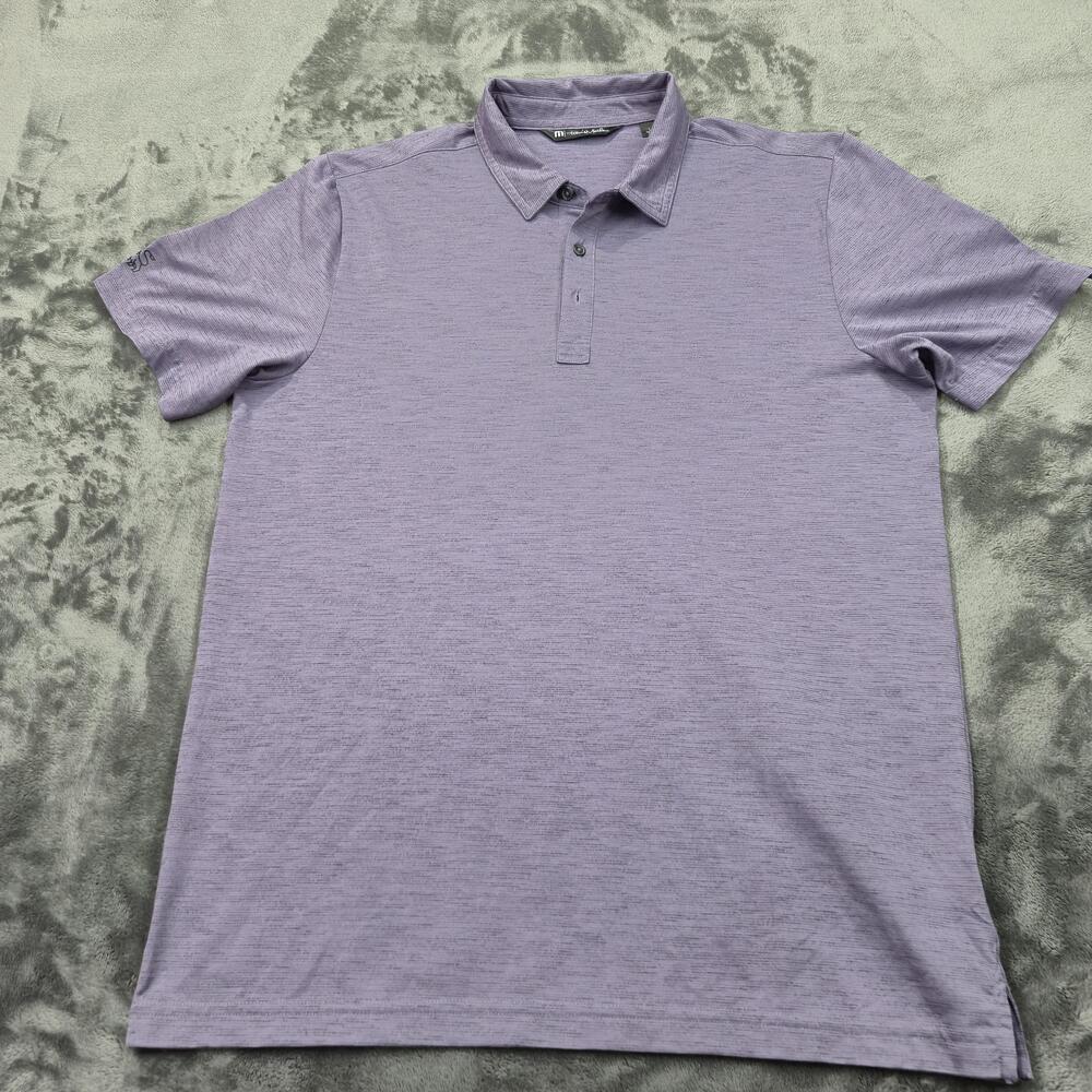 TravisMathew Polo Shirt Mens Large Purple Heather Golf Performance TM1MW451